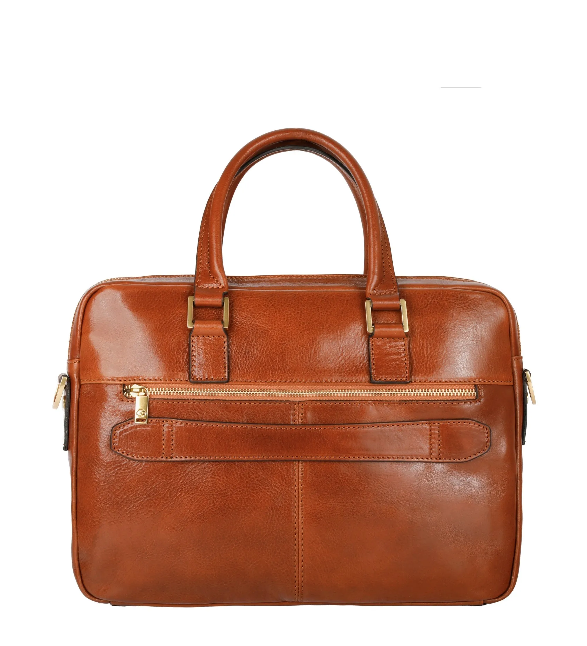 Full Grain Italian Leather Briefcase Laptop Bag - Orlando