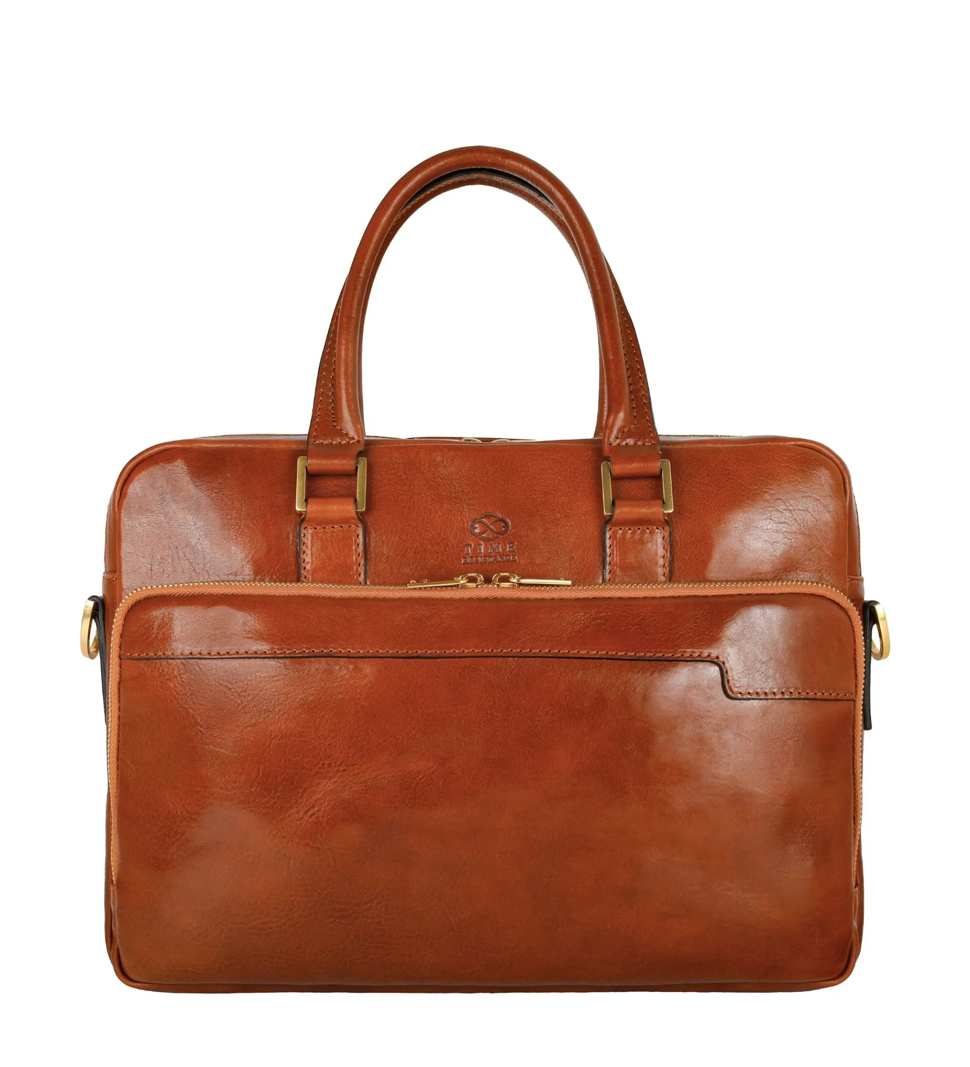 Full Grain Italian Leather Briefcase Laptop Bag - Orlando