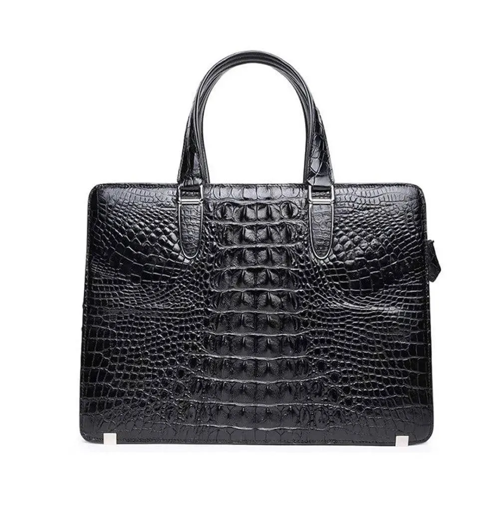 Genuine  Crocodile  Leather Business  Laptop Briefcase