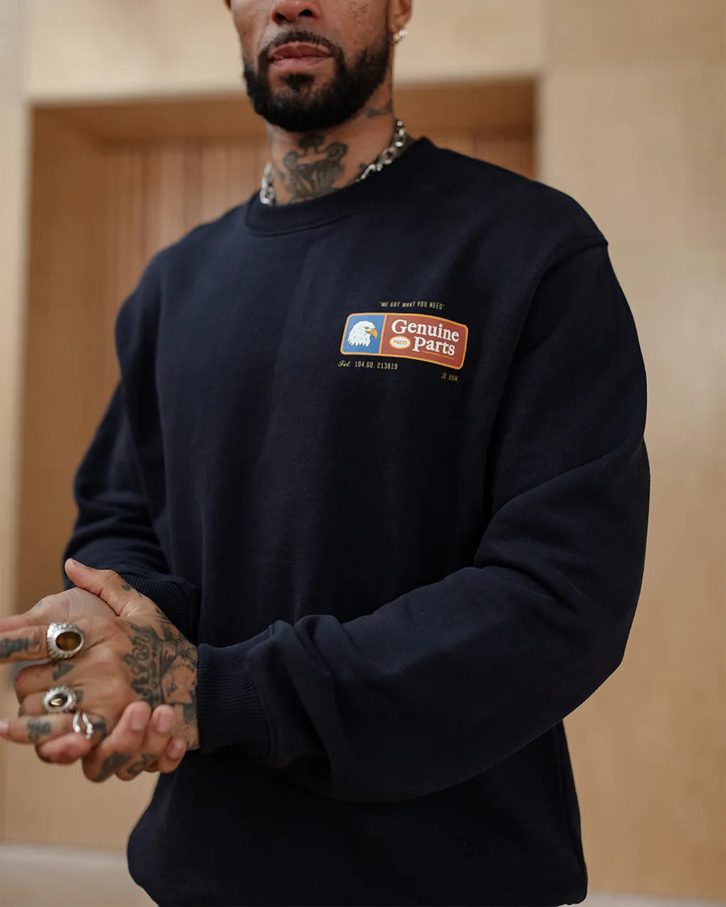 Genuine Parts Sweatshirt - Washed Black