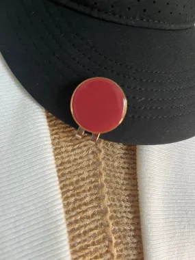 Golf Markers Red Golf Ball Marker  Birthday Gift Magnetic Hat Clip for Golf Gift for Golfer Gift for Her Gift for Mom by Fabulici