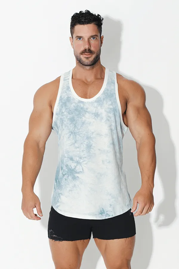 Gym Tie Dye Tank Top - Light Blue