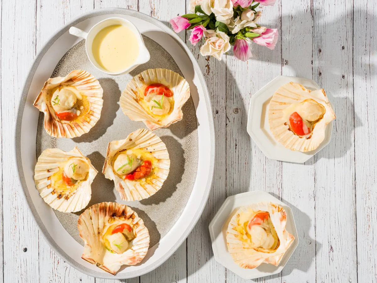 Half-Shell Scallop with Roe