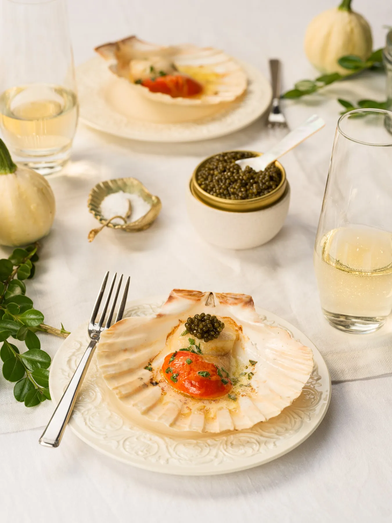 Half-Shell Scallop with Roe