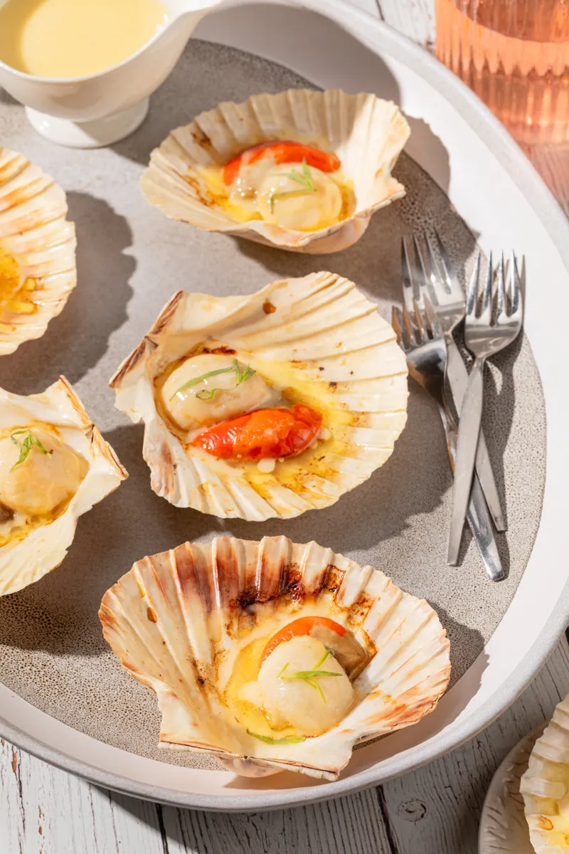 Half-Shell Scallop with Roe