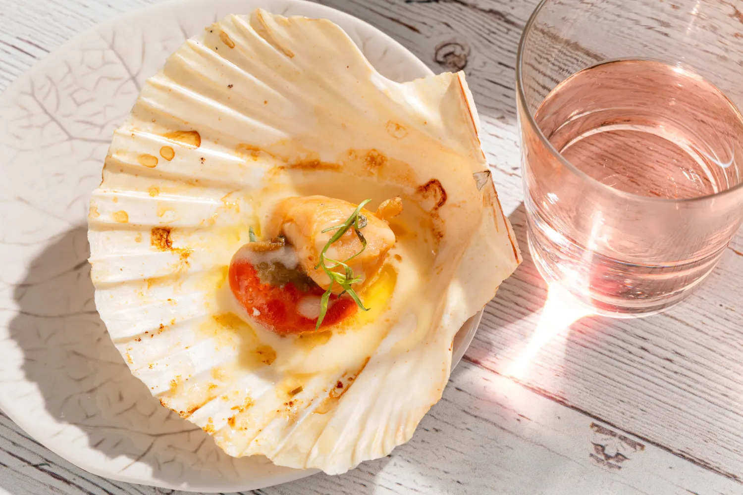 Half-Shell Scallop with Roe