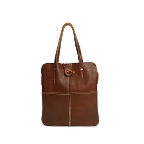 Handmade Full Grain Women Leather Handbag Large Tote Bag