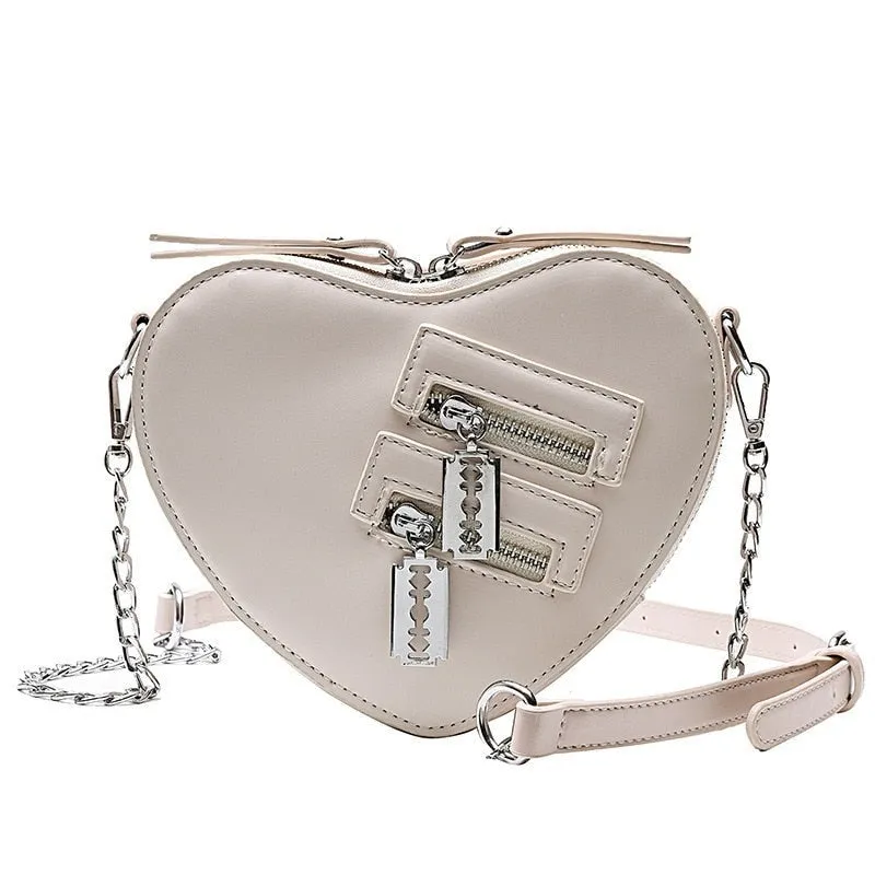 Heart Shaped Razor Blade Zip Bag