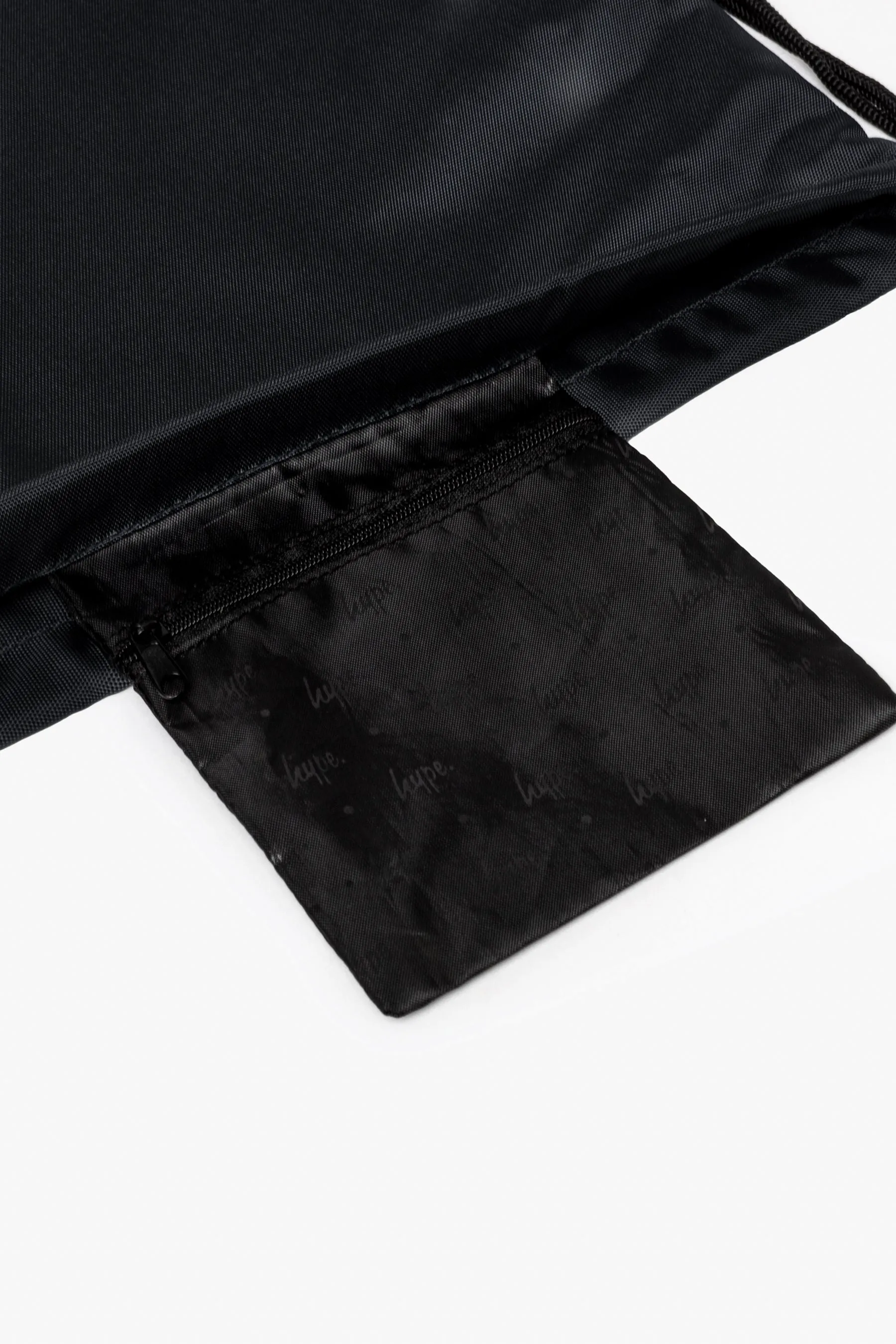 Hype Black Crest Drawstring Bag