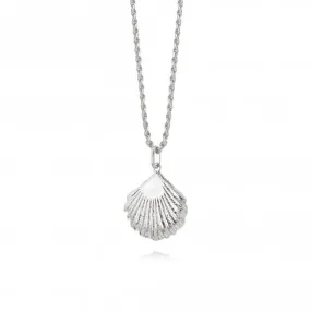 Isla Large Shell Sterling Silver Necklace SN04_SLV