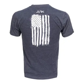 JUNK Tri-Blend Navy American Grunge Tee