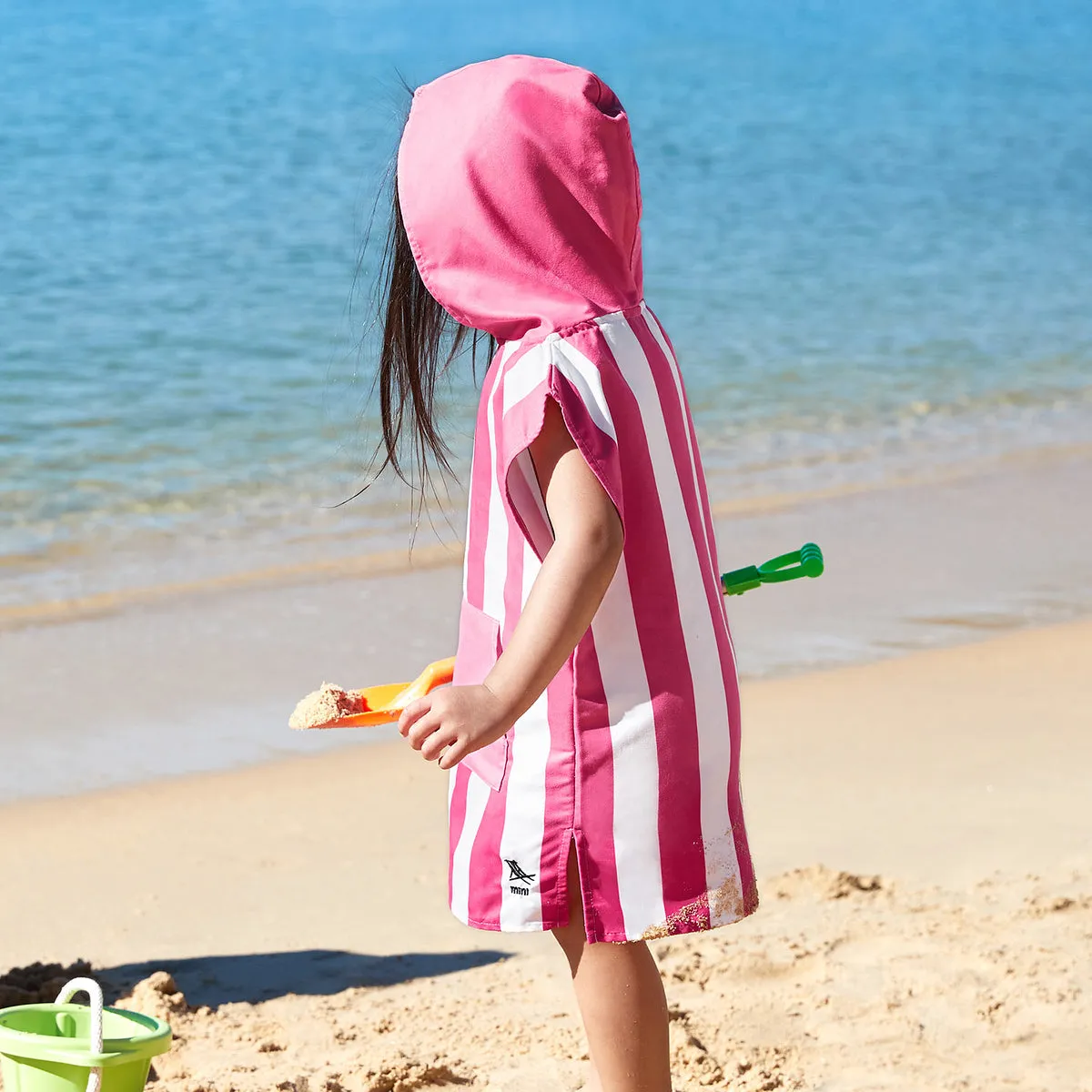 Kids Poncho - Quick Dry Hooded Towel - Phi Phi Pink - Outlet