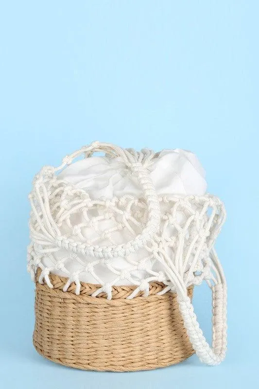 KNITTED BASKET BAG