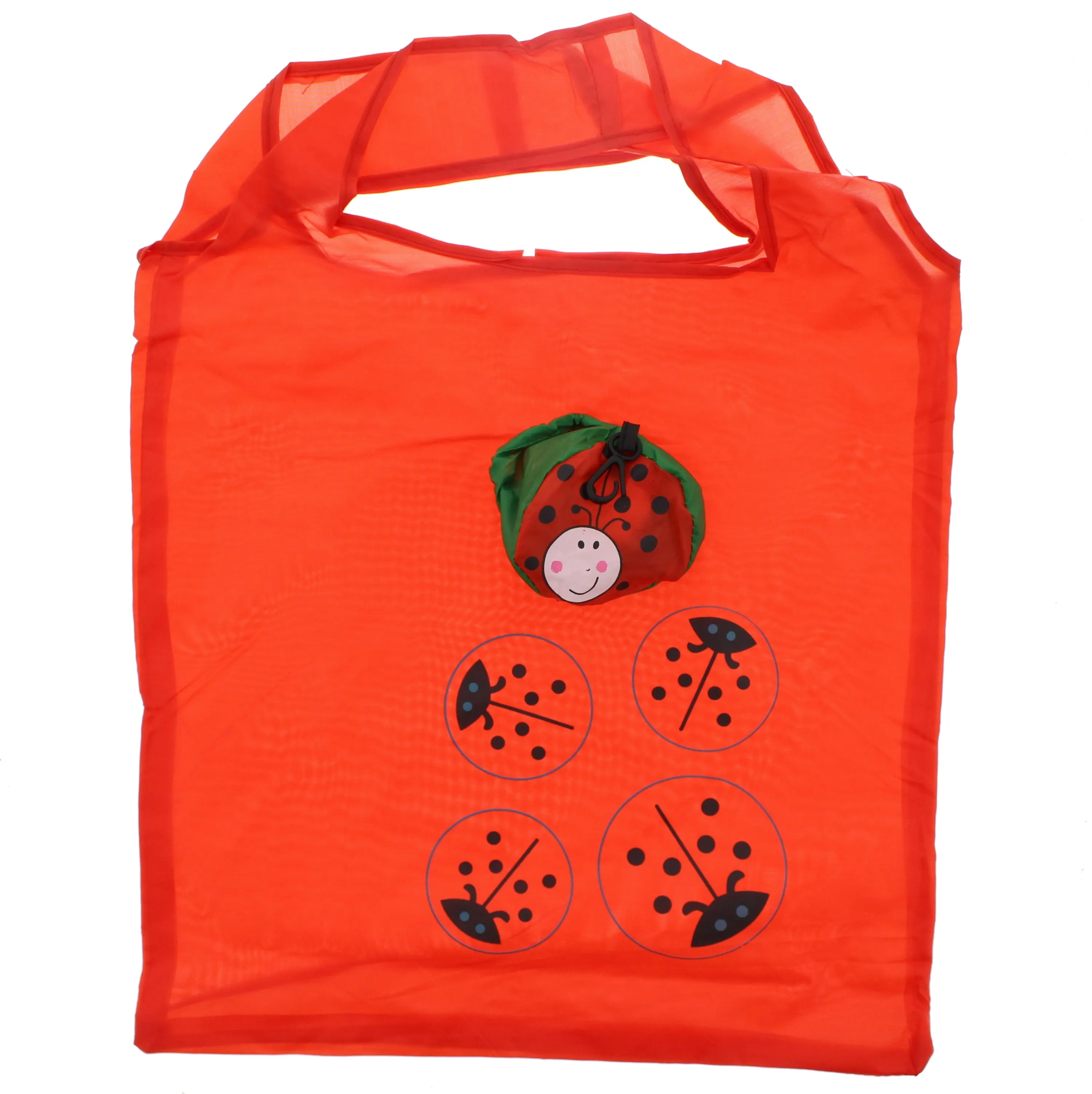 Ladybird Themed Shopping Bag in Ladybird Face Pouch