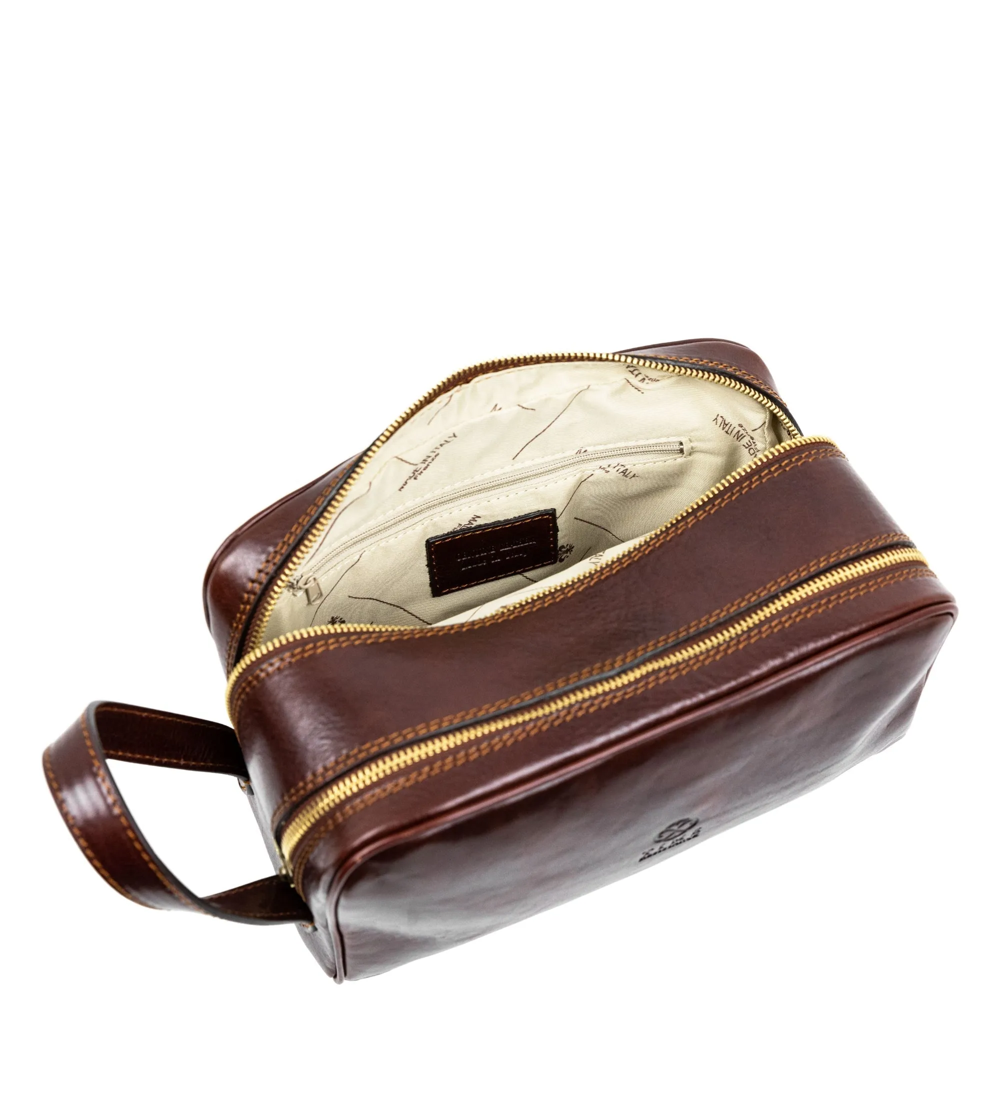 Leather Cosmetic Bag Dopp Kit - All the Kings Men