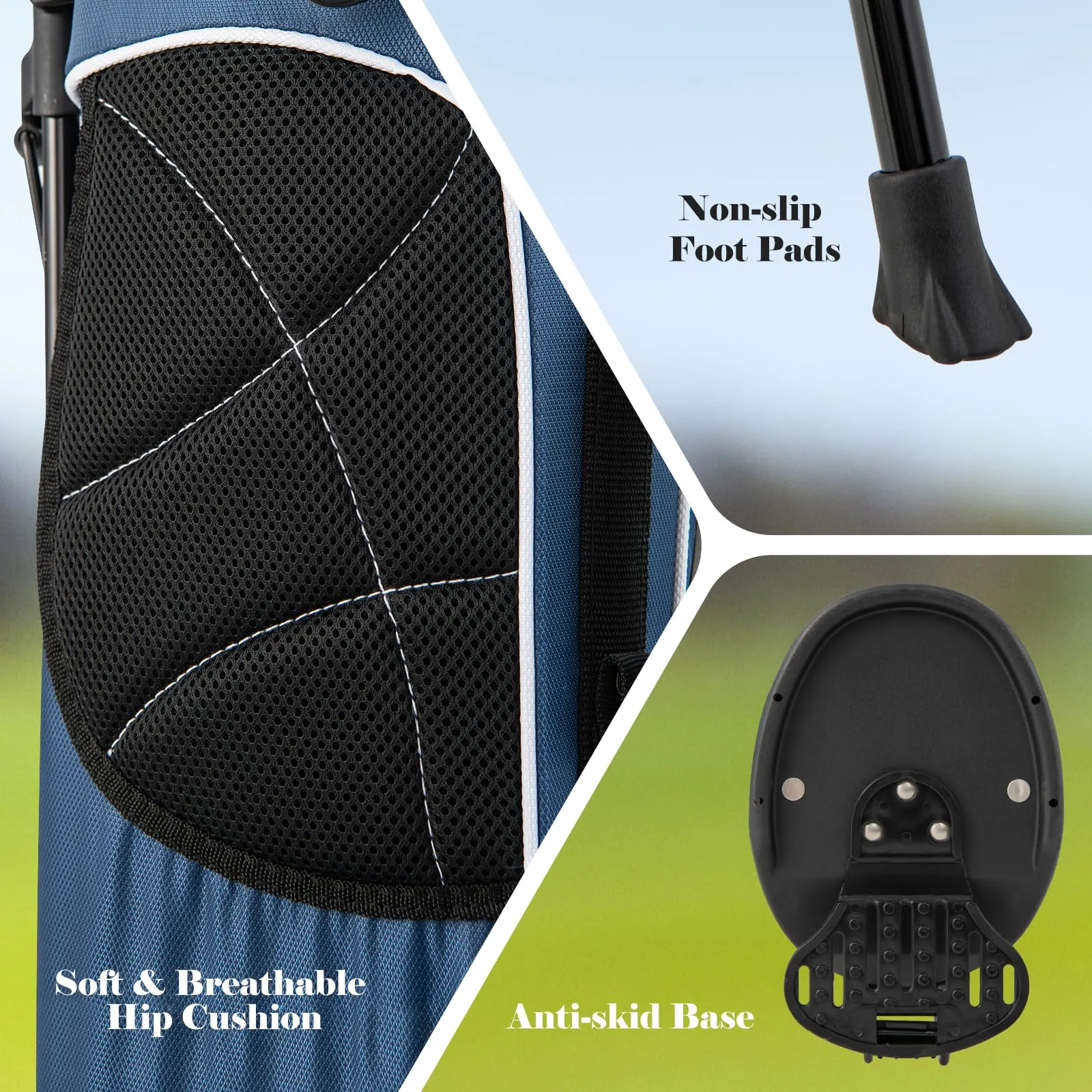 Lightweight Blue Tangkula Golf Stand Bag with 4 Dividers and 4 Pockets