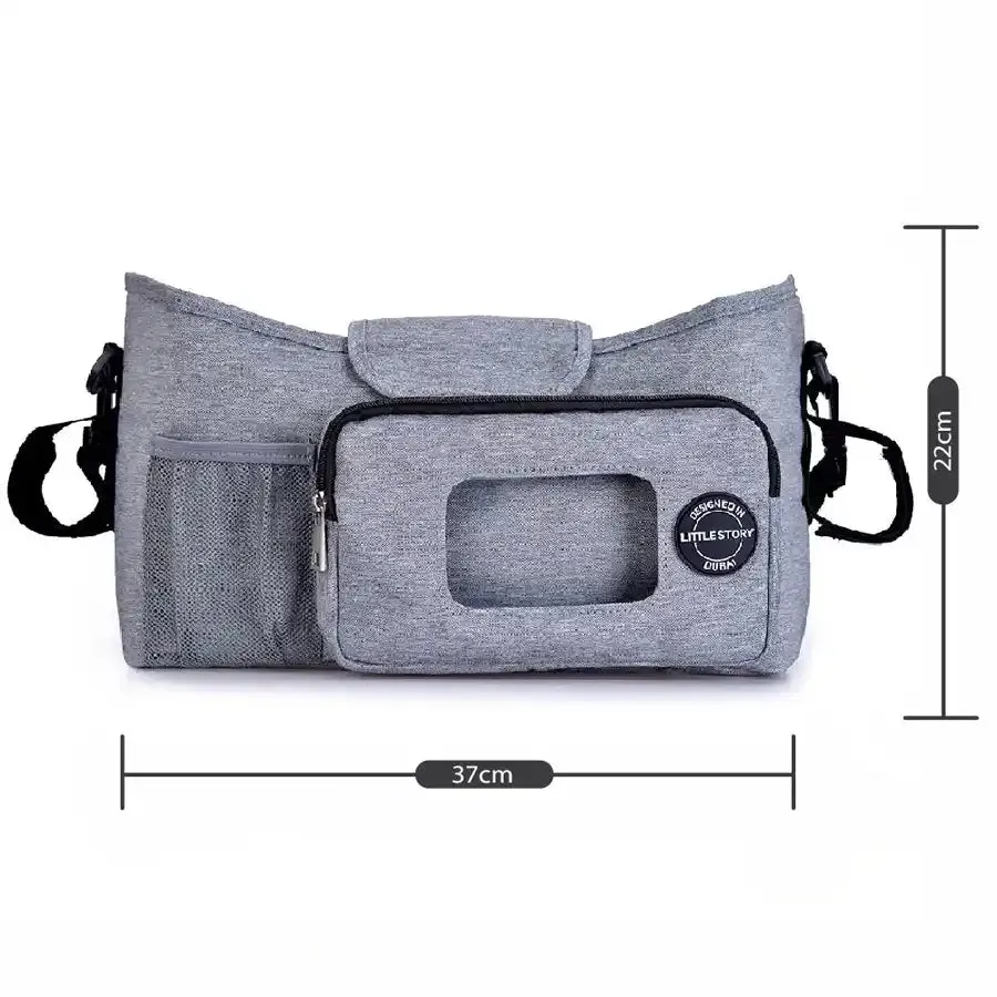 Little Story Stroller Diaper Organizer Bag (Grey)