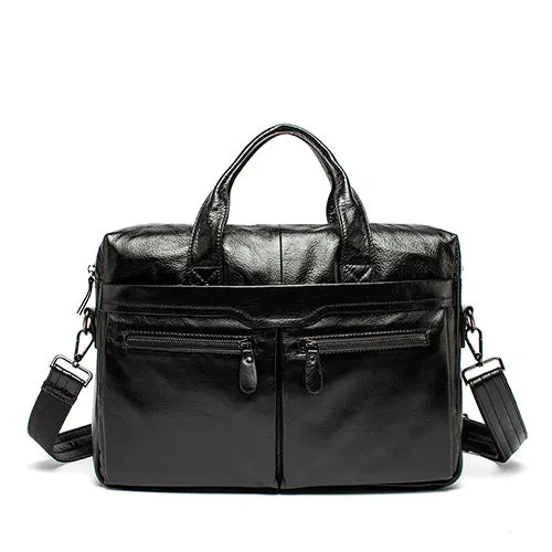 Men Cowhide Travel Shoulder Bag