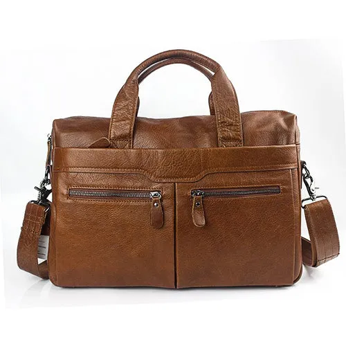 Men Cowhide Travel Shoulder Bag