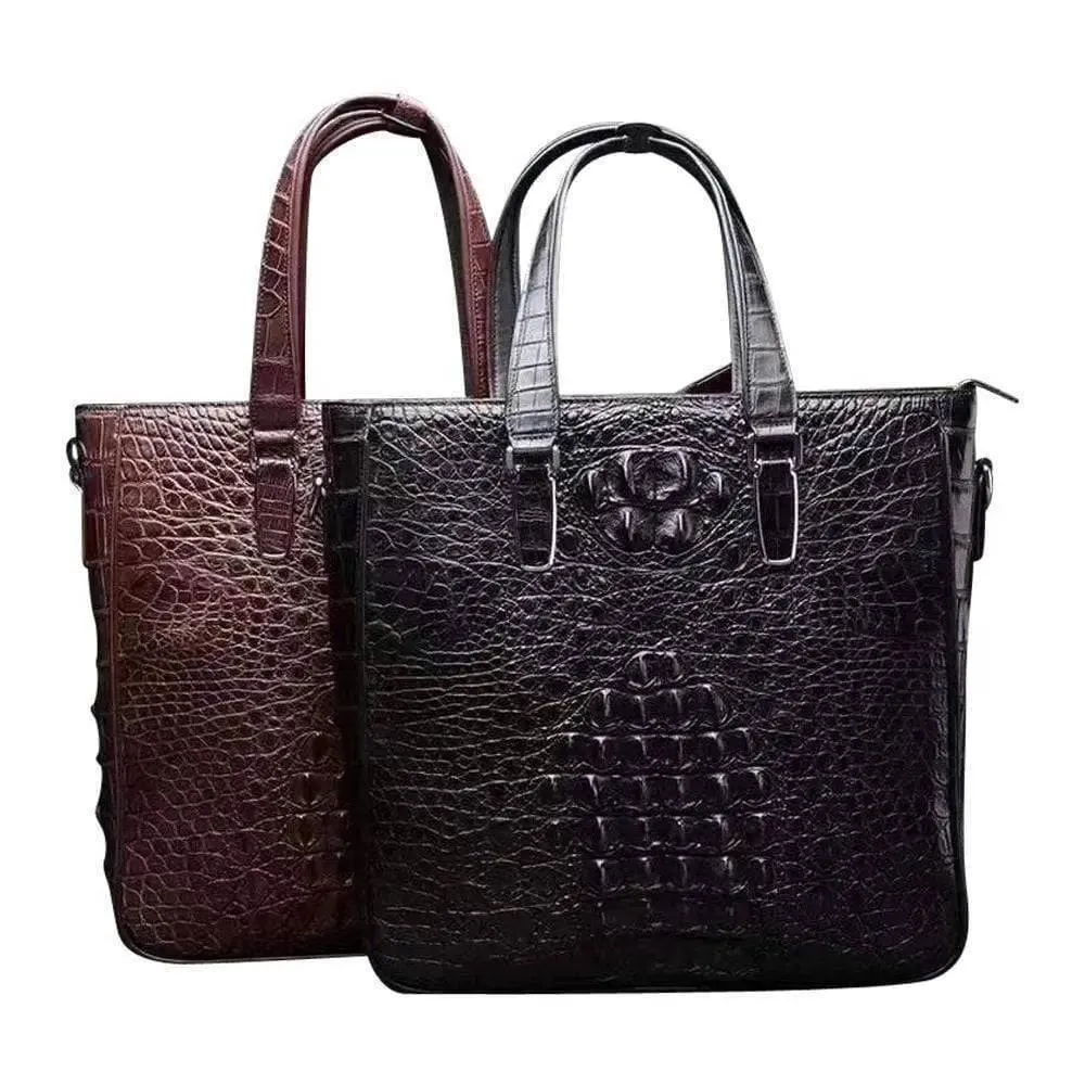 Mens Crocodile  Briefcase, Crocodile Leather Business Bag  |  Rossieviren