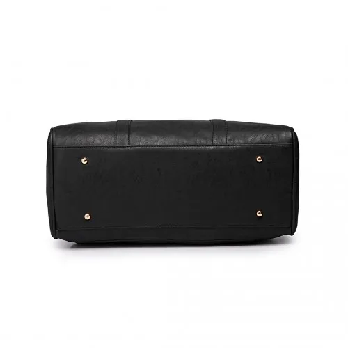 Miss Lulu Leather Look Maternity Changing Shoulder Bag Black - Stylish, Practical, and Durable