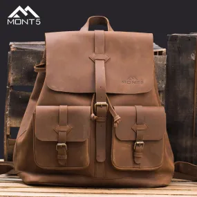 MONT5 Thagus Top Grain Urban Leather Backpack