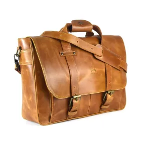 Montana Portfolio XL Briefcase Legal Size in Cognac Leather