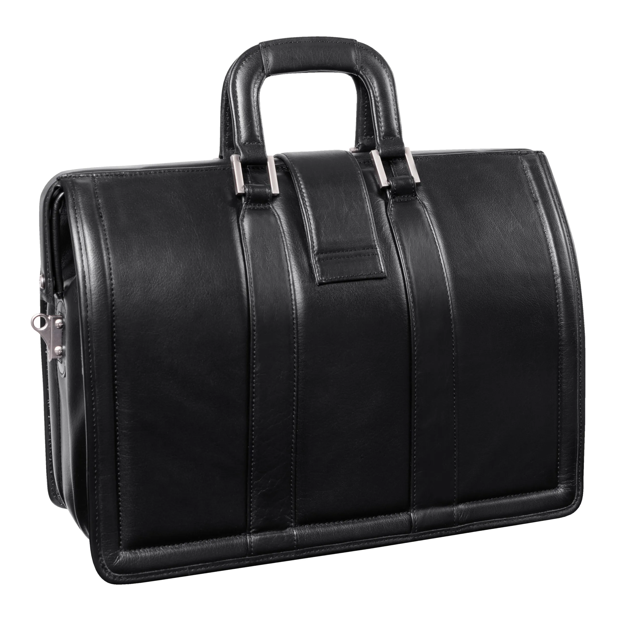 MORGAN | 17" Leather Litigator Laptop Briefcase