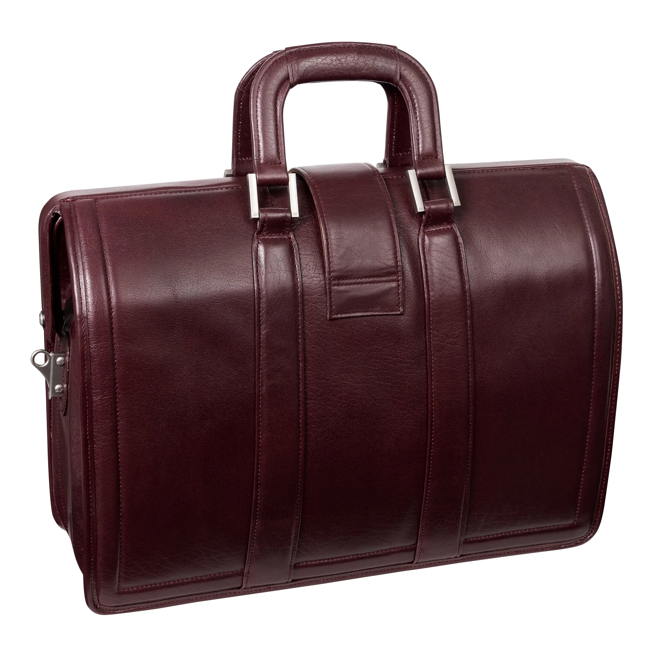 MORGAN | 17" Leather Litigator Laptop Briefcase