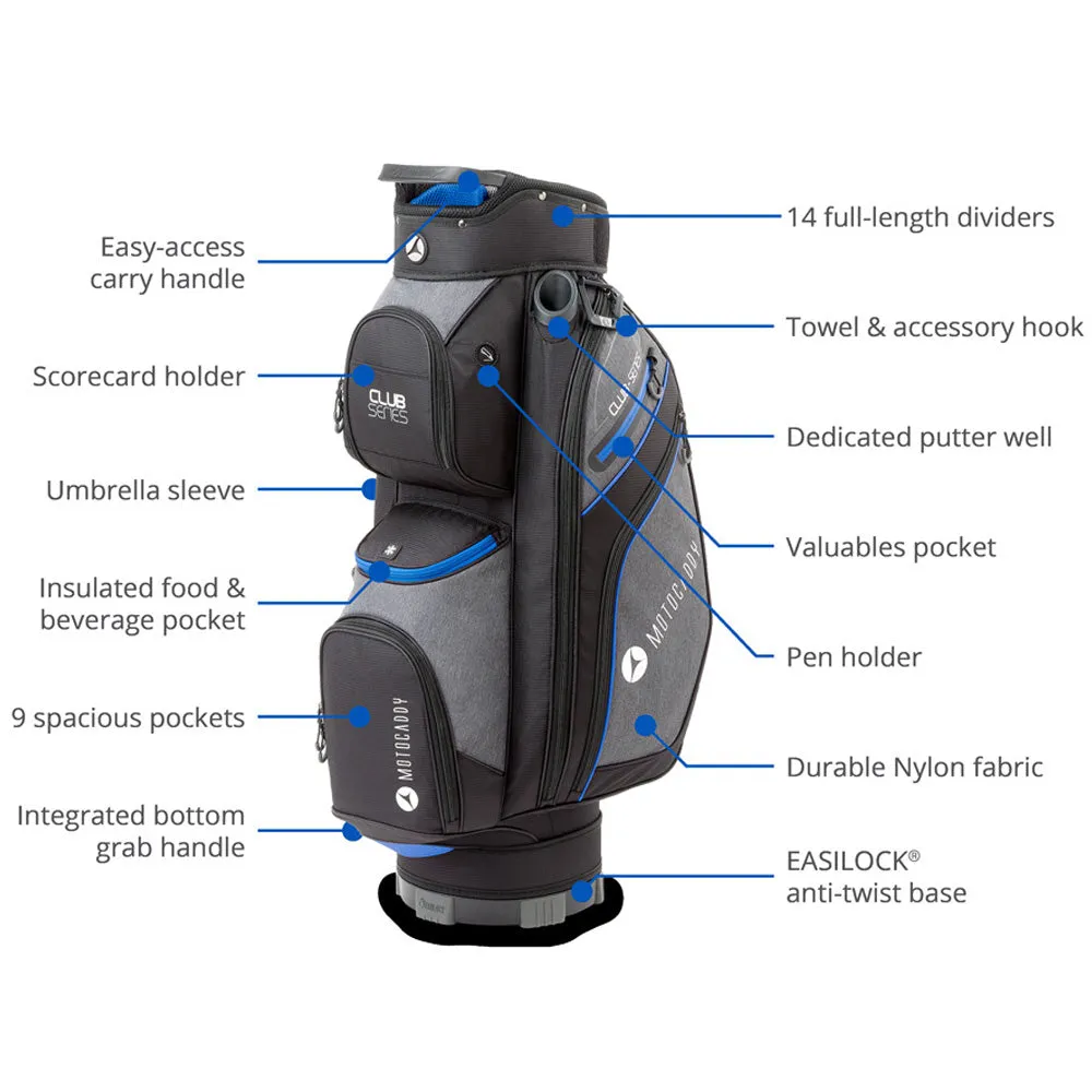 Motocaddy Club Series Cart Bag - Black/Lime