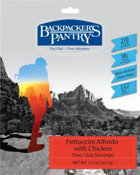 NEW Backpacker's Pantry Fettuccini Alfredo with Chicken: 2 Servings