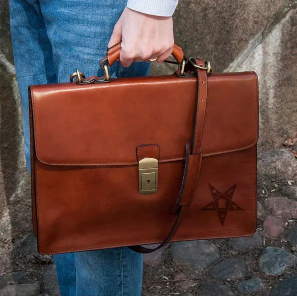 OES Briefcase - Brown Leather