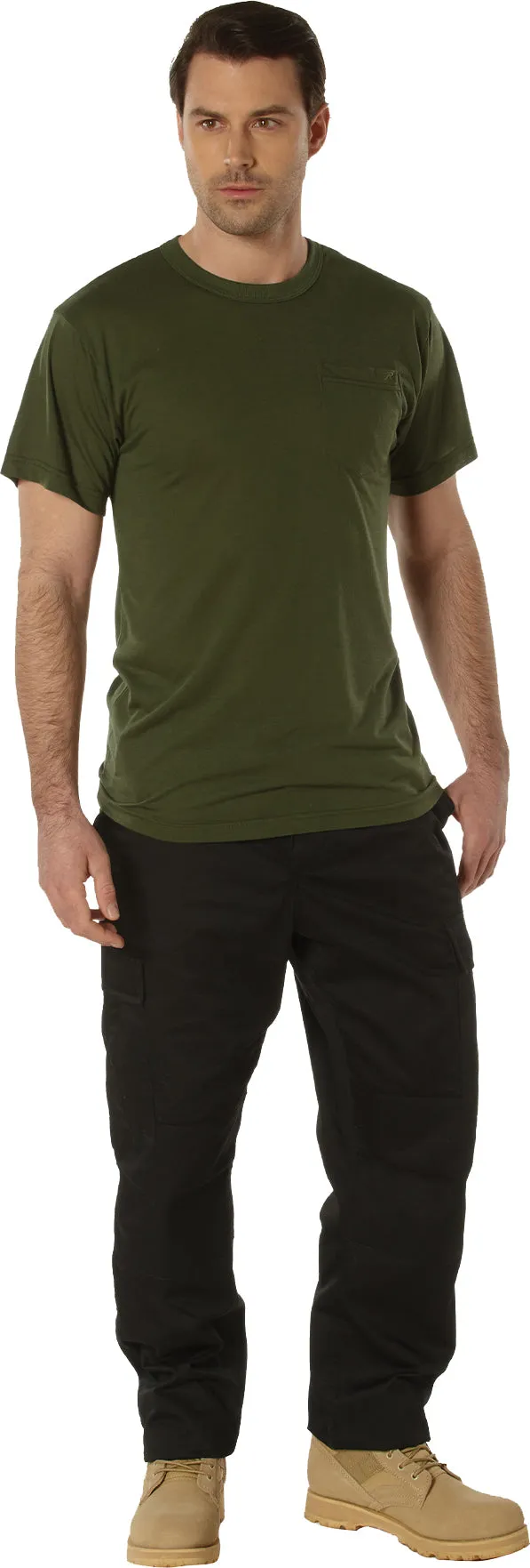 Olive Drab Moisture Wicking Pocket T-Shirt