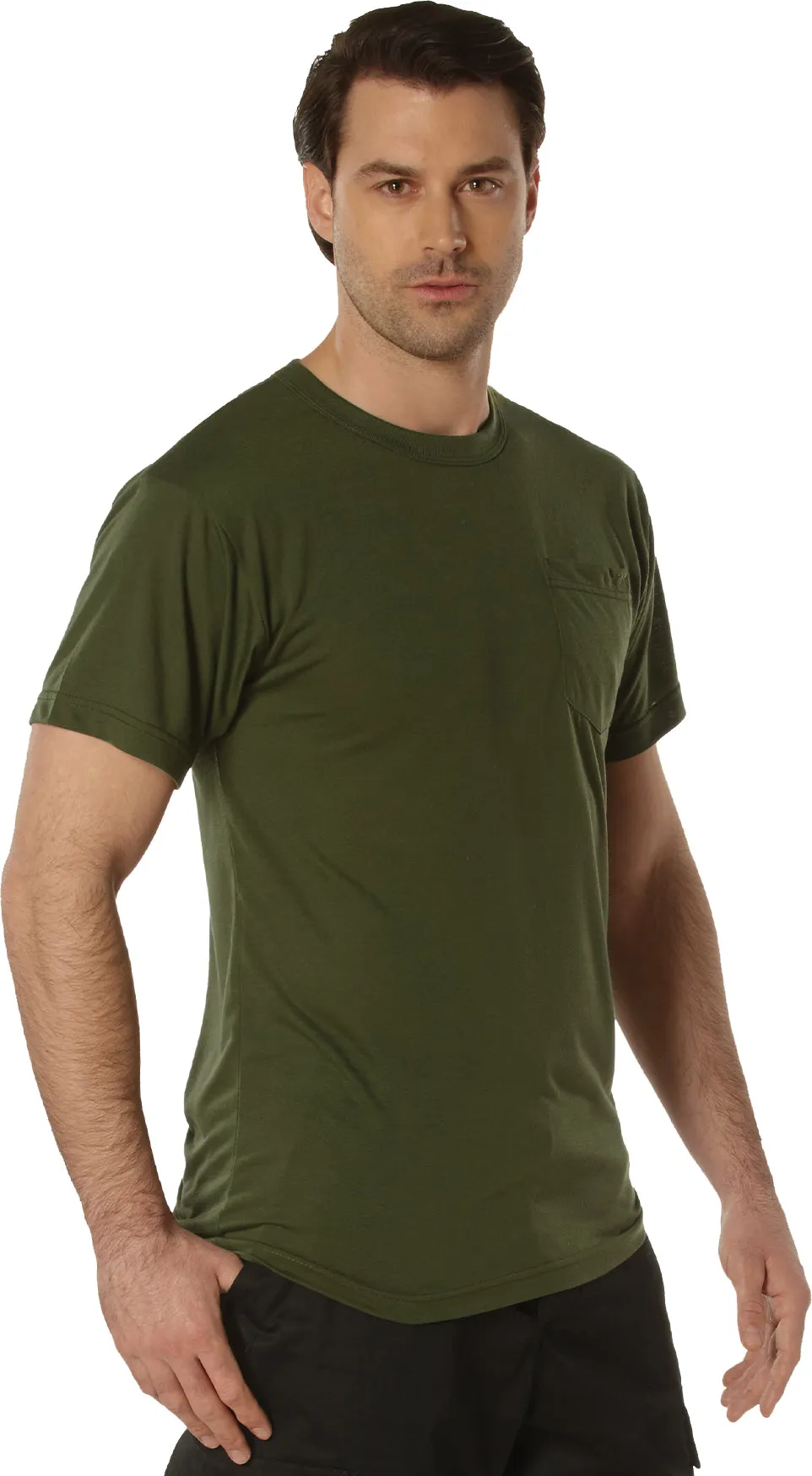 Olive Drab Moisture Wicking Pocket T-Shirt