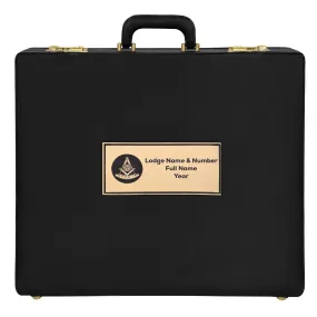 Past Master Blue Lodge Apron Case - Metal Plate Personalization GRAND SIZE