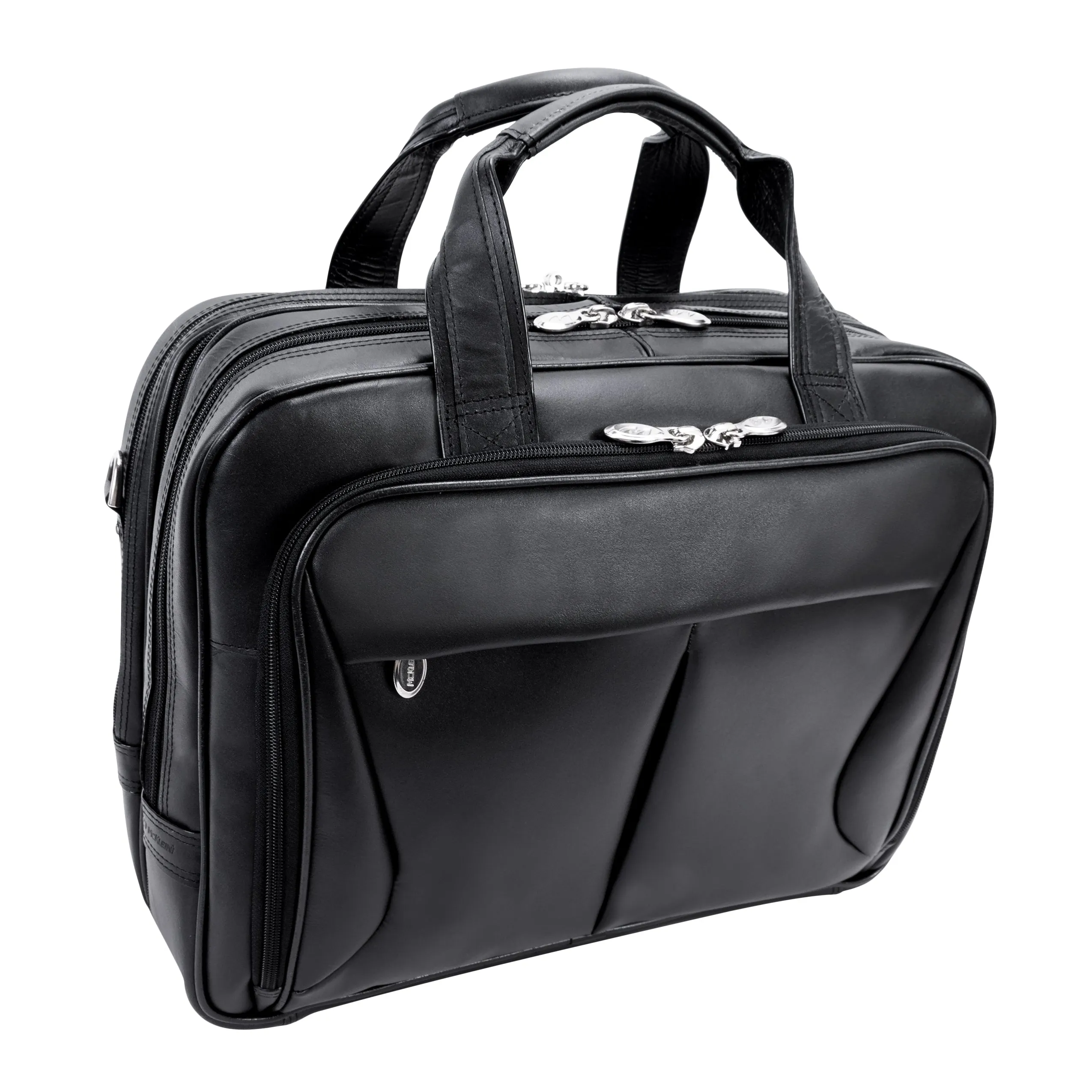 PEARSON | 17” Leather Expandable Laptop Briefcase