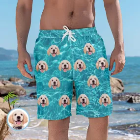 Personalized Beach Shorts Custom Face Swim Trunks Summer Quick Dry Surfing Board Shorts