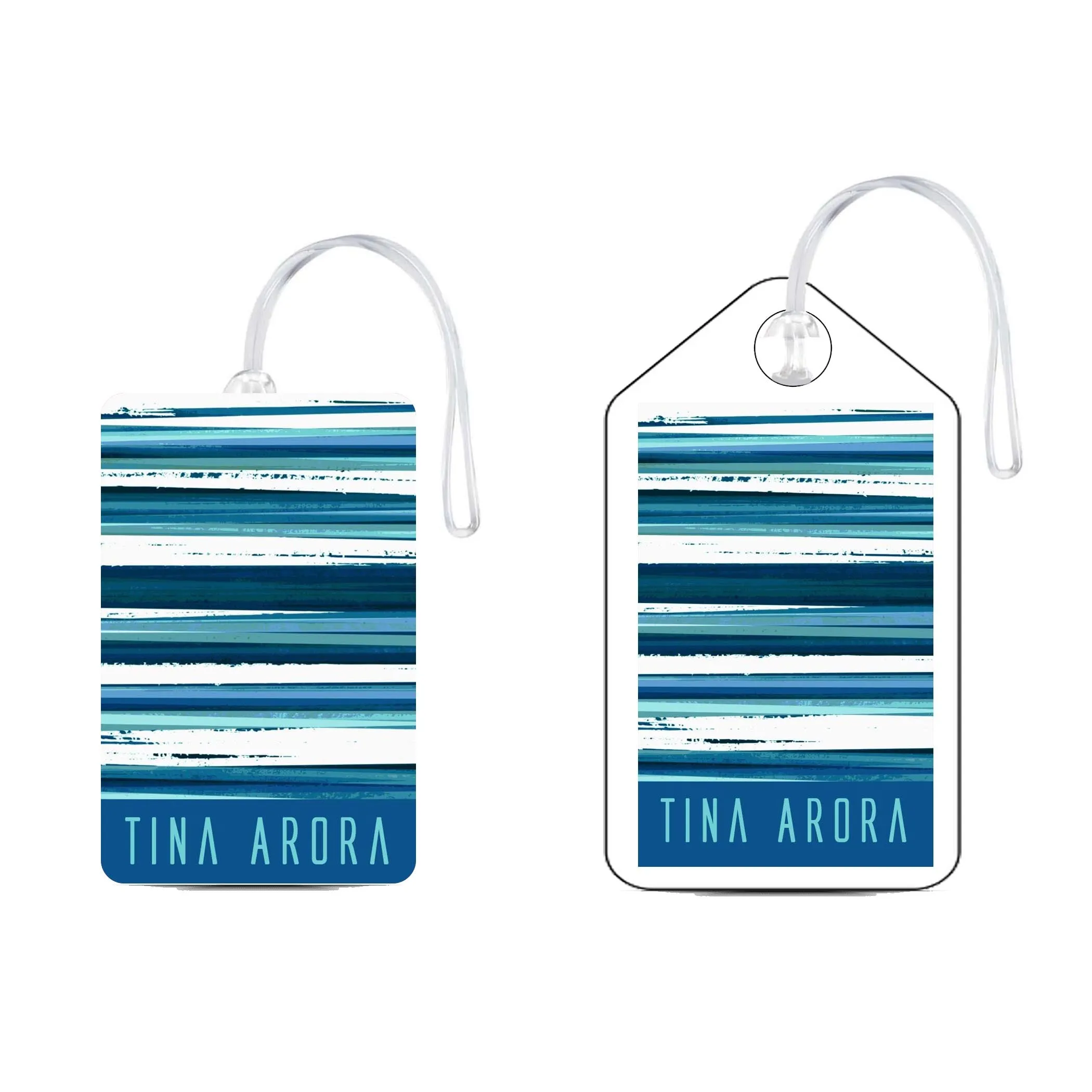 Personalized Luggage Tags Watercolour Design - Set of 5