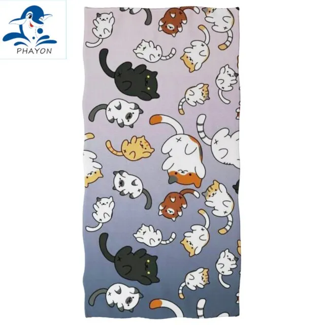 PHAYON 1Pcs Quicky-dry Microfiber Bath Towels Cute Cartoon Dogs 75*150cm Beach Towel Love Large Sport Towels Camping Accessories