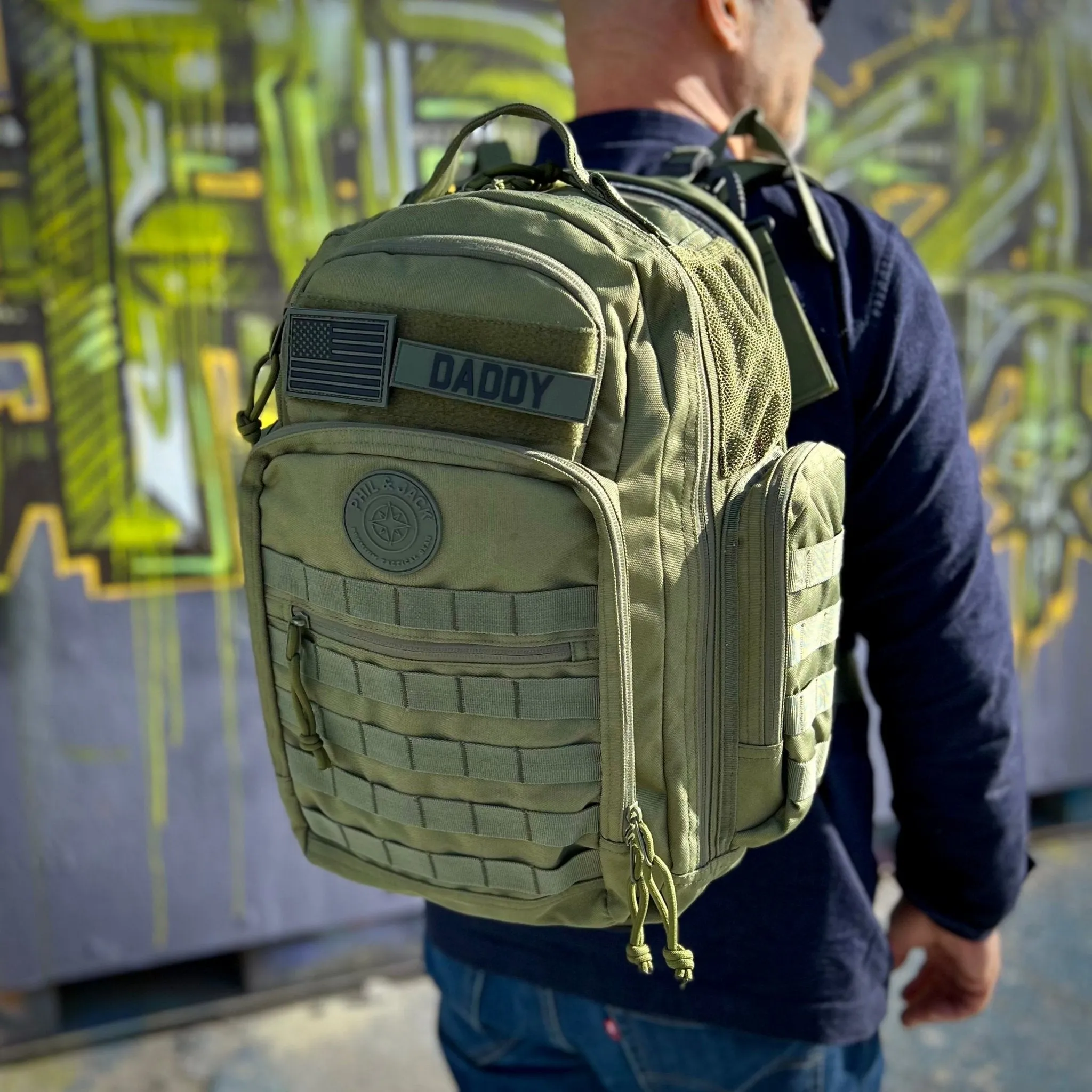 Phil & Jack Diaper Backpack 2.0 - Military Green