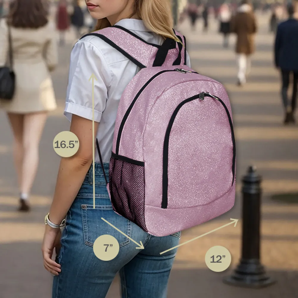 Pink Glitter NGIL Canvas Backpack