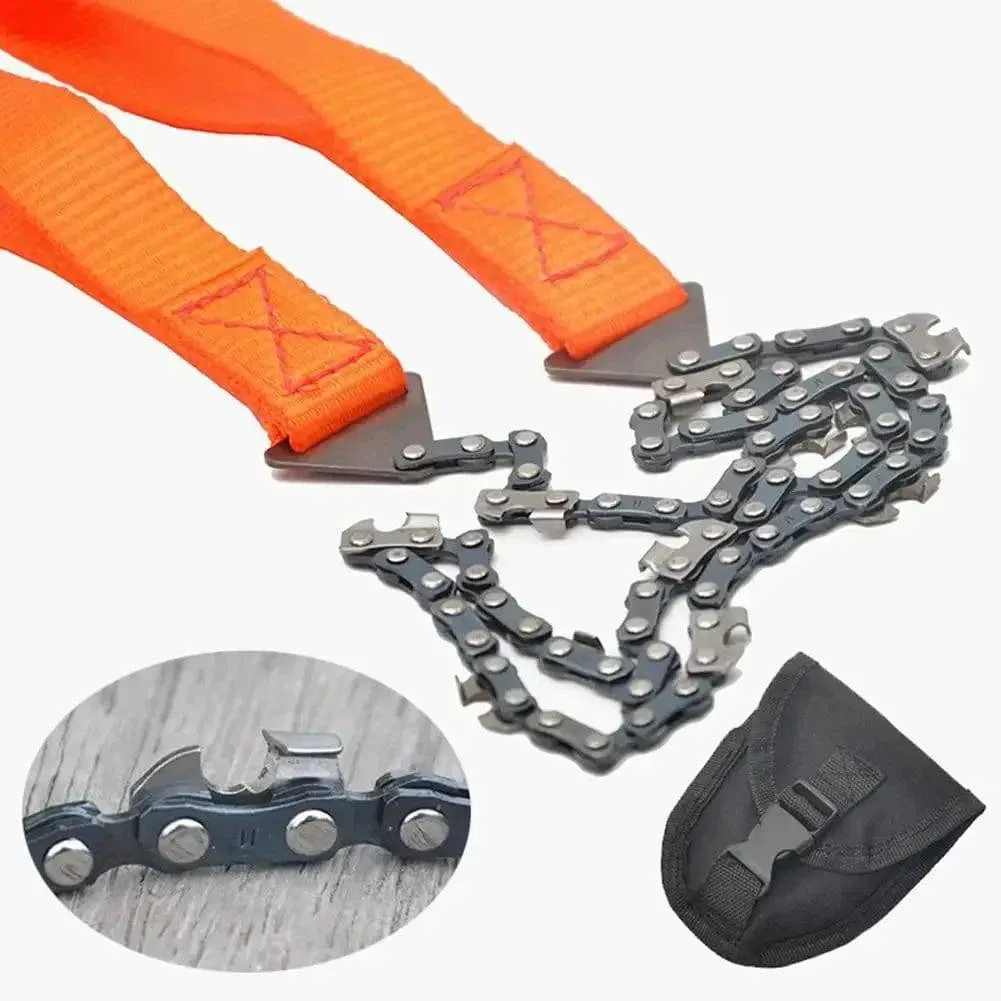 Portable Survival Chain Saw Chainsaws Emergency Camping Hiking Tool Pocket Hand Tool Pouch Outdoor Pocket Chain Saw