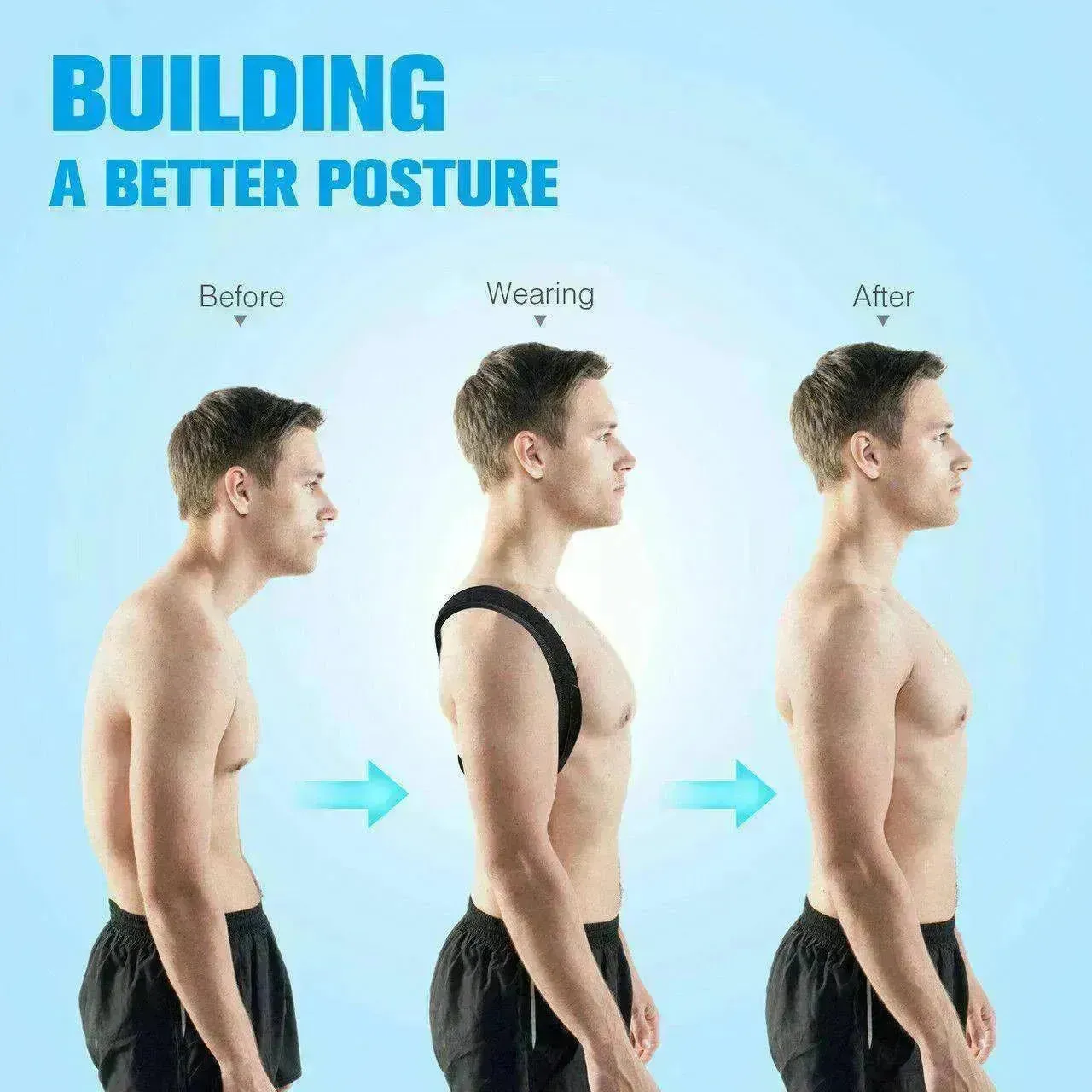 Posture Corrector Men Women Upper Back Pain Brace Clavicle Support Straightener