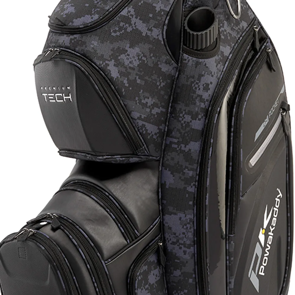 PowaKaddy Premium-Tech Cart Bag - Black Camo/Cool Grey