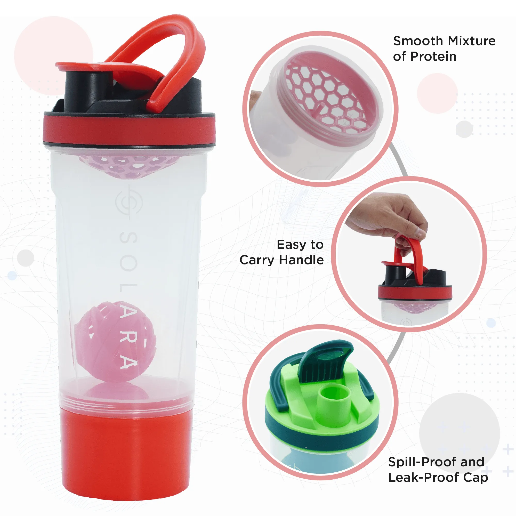 Protein Shaker Bottle -650 ML