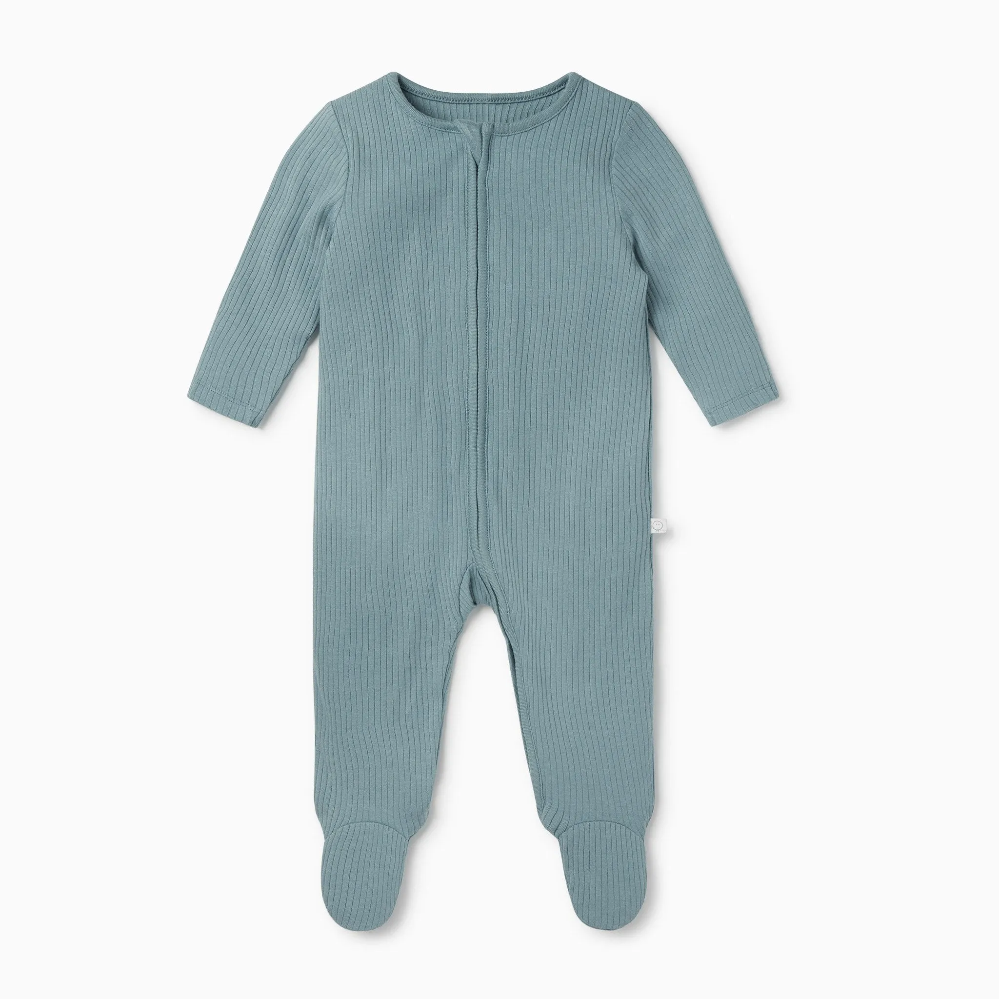 Ribbed Zip-Up Baby Pajamas