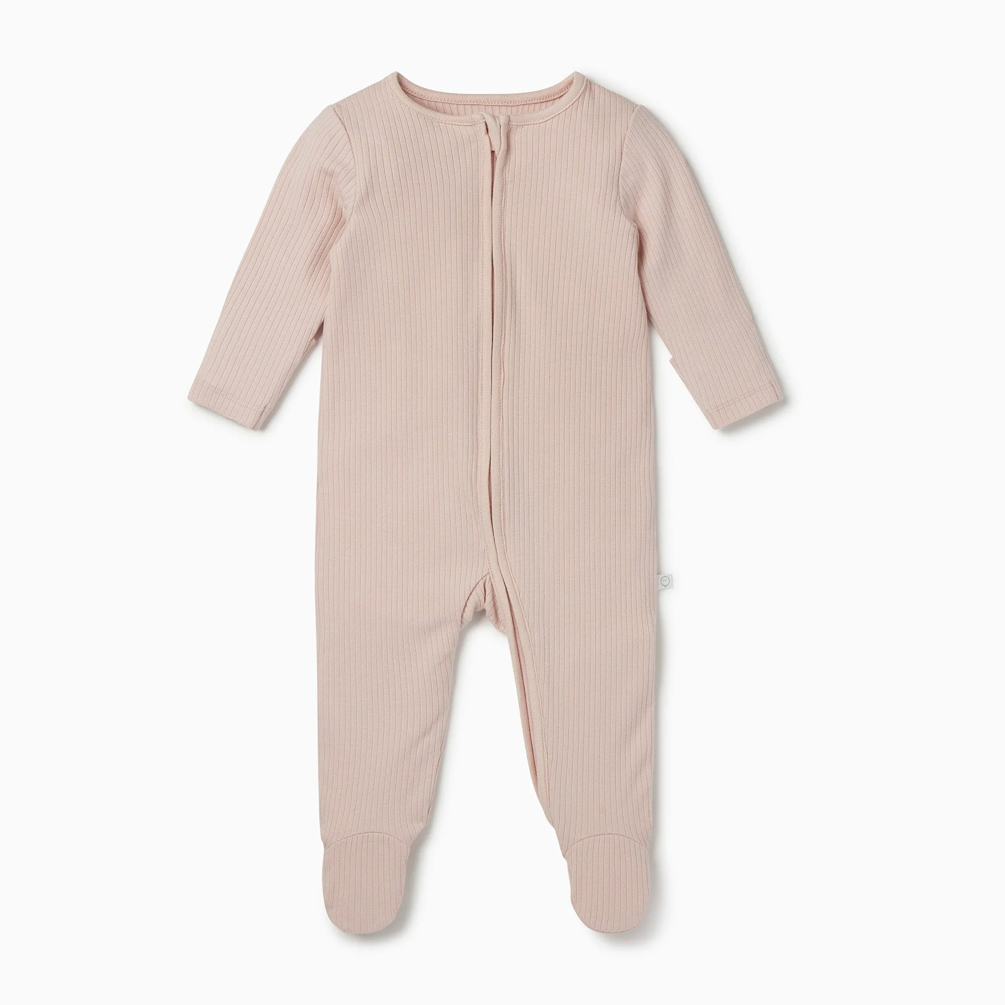 Ribbed Zip-Up Baby Pajamas