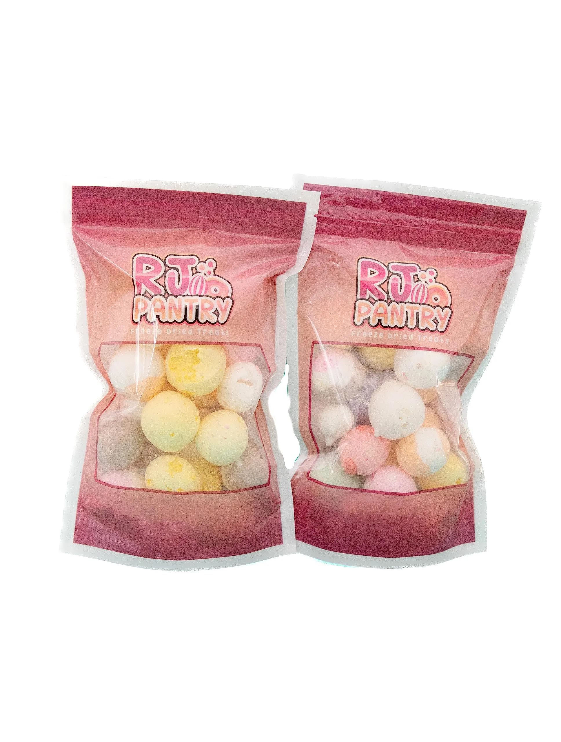 RJ Pantry Freeze-Dried Salt Water Taffy Candy - 1.5 oz Bags - Mix Flavors (2 Pack)