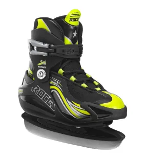 Roces Swish 1.0 Boys Adjustable Ice Skates Size 4-7 Acid Green Silver - Sale