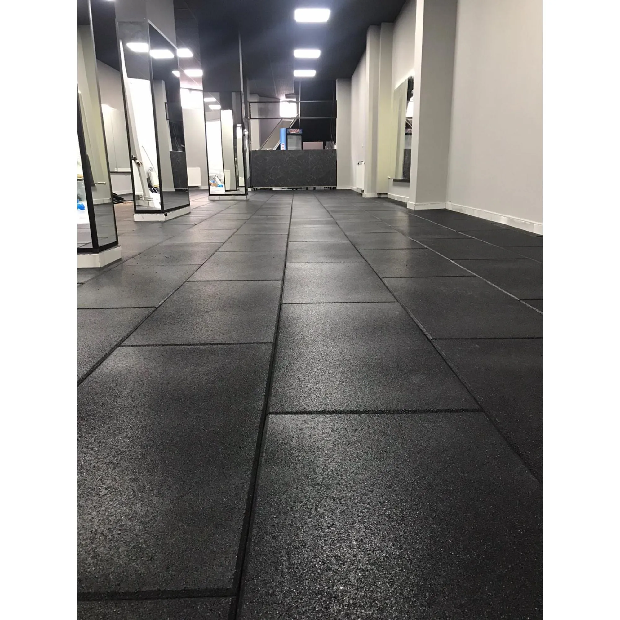 Rubber Gym Flooring 20mm x 1m x 50cm - Black or Grey